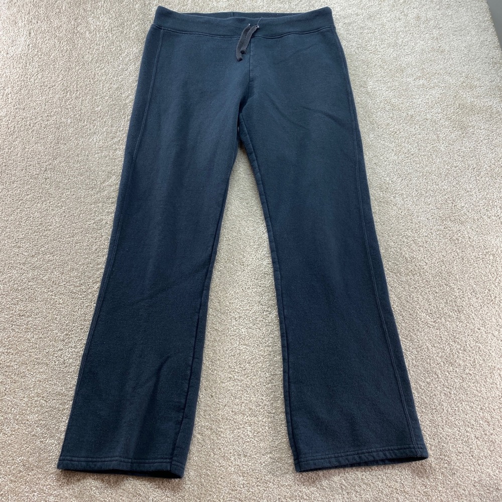 Hanes Sweatpants Mens Medium Blue Fleece Cotton Blend Drawstring Straight Leg‎
